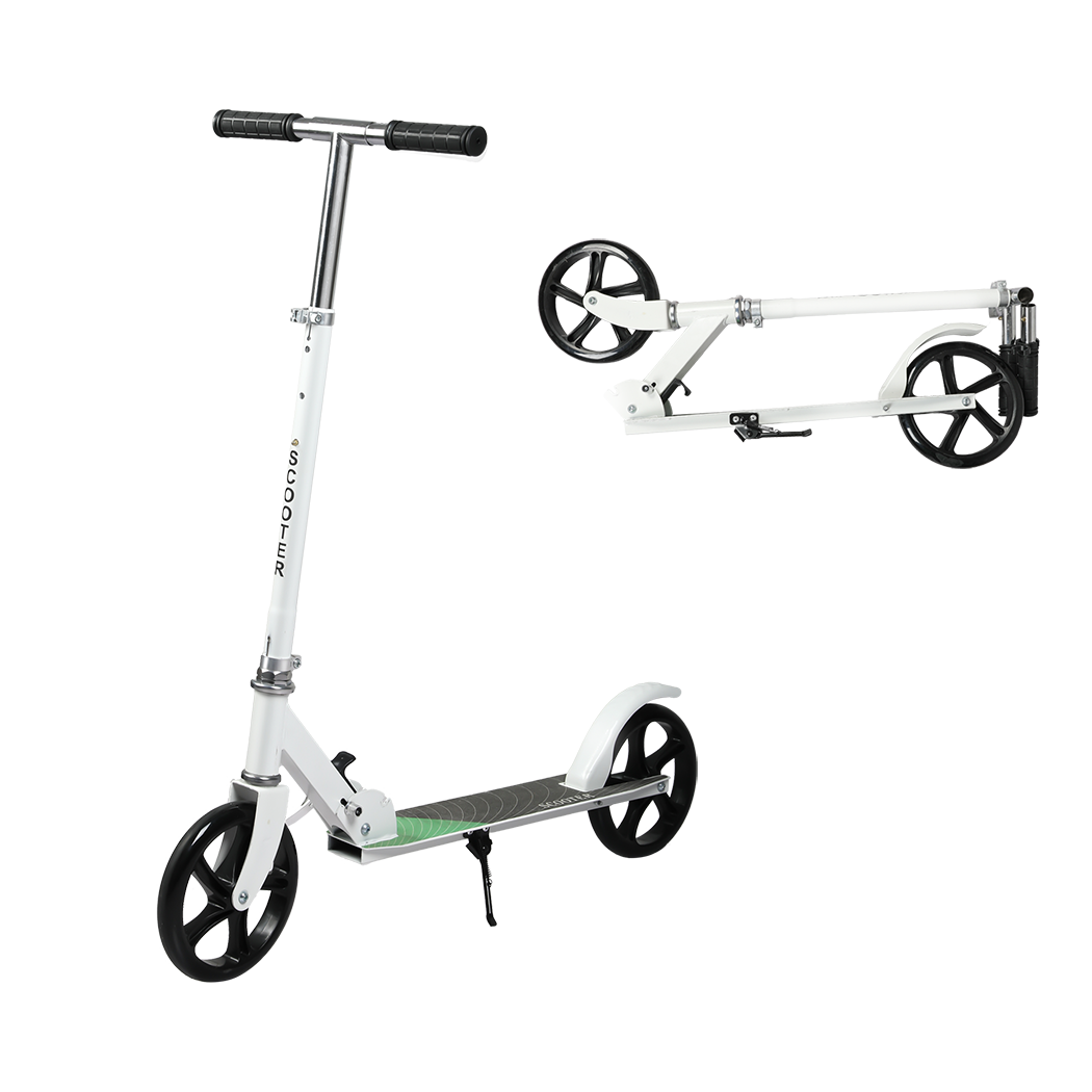 MONVELO Folding Scooter Dual Large Wheels White-1950770003653562376
