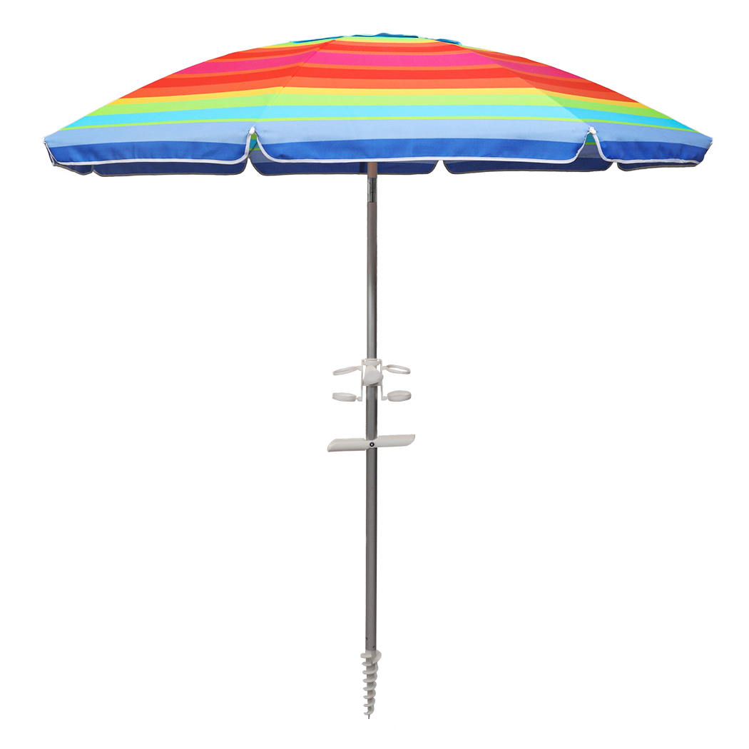 Mountview 2.2M Outdoor Beach Umbrellas Sand Colorful-1910112265114357768