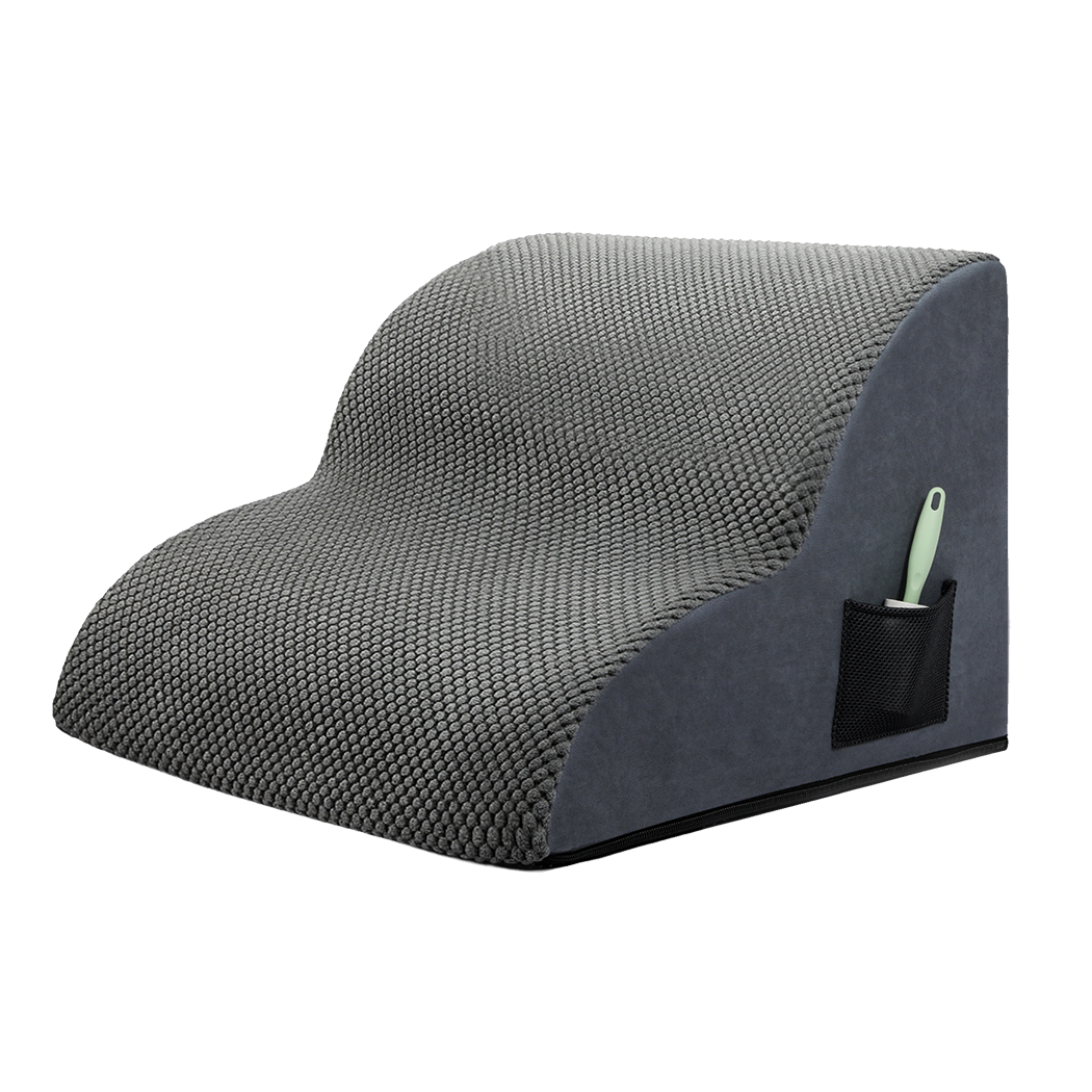 Pawz 2 Steps Pet Stairs Dog Ramp High Density Foam Grey-1938089883792969736