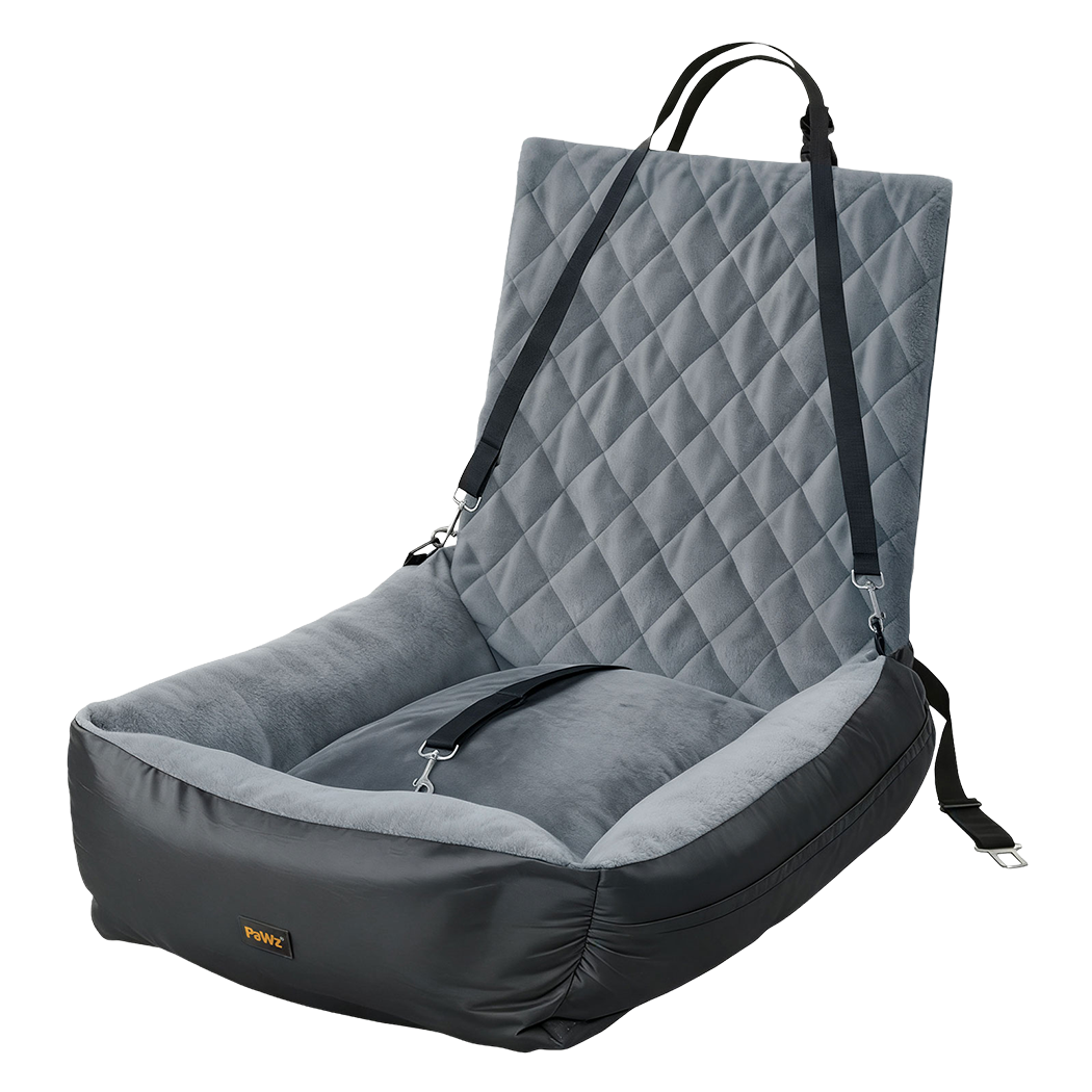 Pawz Pet Car Seat Dog Seat Travel Safety Booster Grey-2011971116188438536