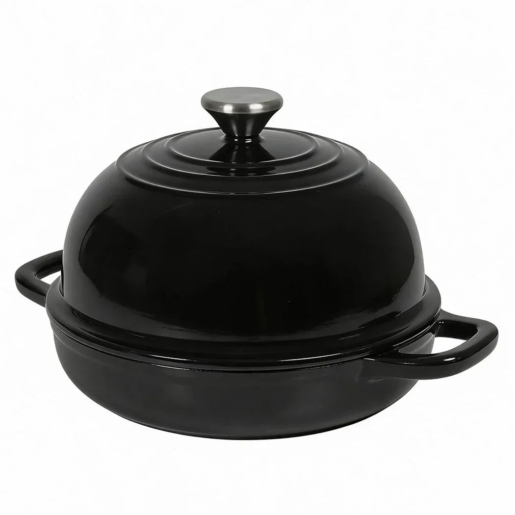 Toque Enamelled Cast Iron Dutch Oven Pot Sourdough Bread Baking Kitchen 24cm-2050056855639691272