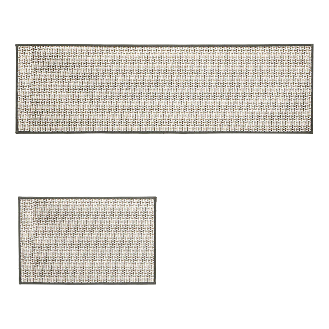Marlow Kitchen Rug 2PCS Woven Non Slip Absorbent Grey-2018816694125989896