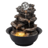 Spector Tabletop Water Fountain Indoor water fountain LED Resin Brown Black-2100034948131065864