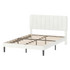 Levede Double Bed Frame Upholstered Adjustable Headboard Bed Platform White-2050056771384512520