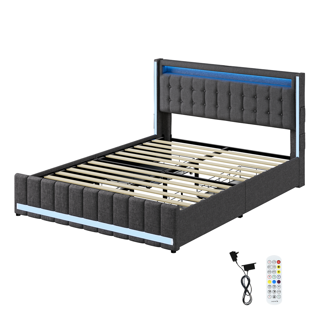 Levede Queen Bed Frame-1942353646360596488