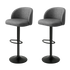 Levede 4x Bar Stool Swivel Gas Lift PU Leather Grey-2006732718938918920