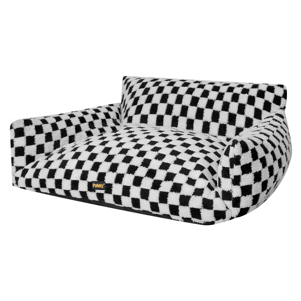 Pawz Pet Bed Plush Checkered Dog Bed Washable Cat Bed-2050056801424117768