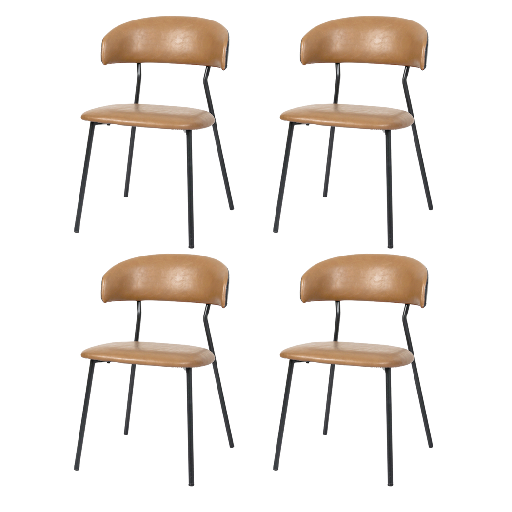 Levede 4x PU Leather Dining Chairs Kitchen Lounge-1996009957803298824