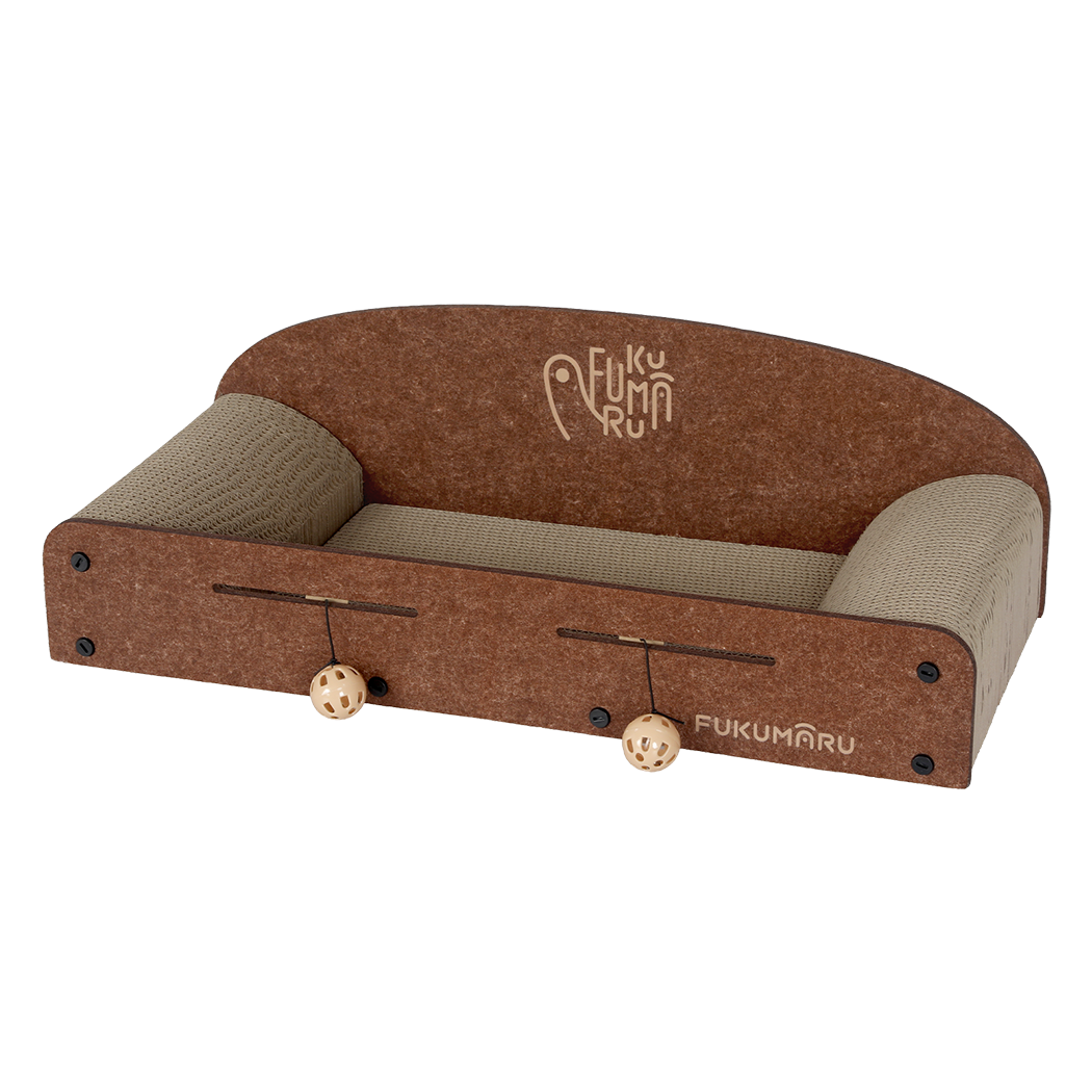 Pawz Cat Scratching Board Corrugated Cardboard 2 Balls-2029387296238866440