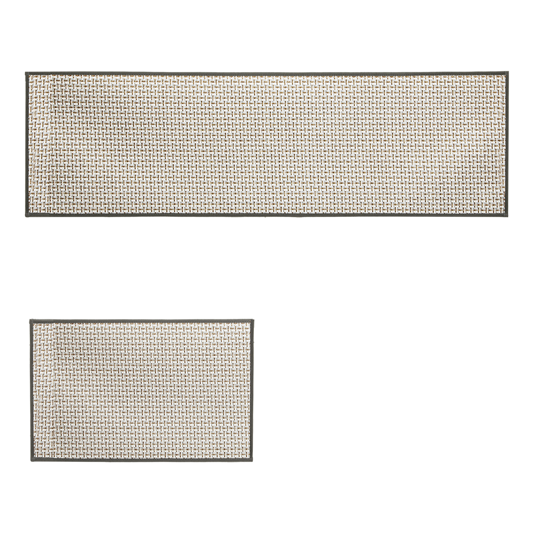 Marlow Kitchen Rug 2PCS Woven Non Slip Absorbent Grey-1894516802197786632