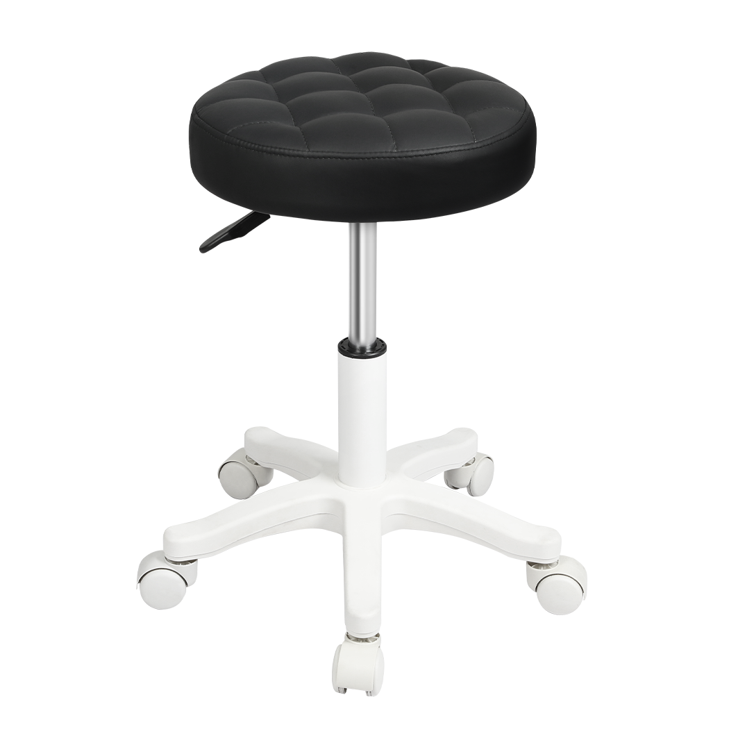 Levede 4x Rolling Bar Stool Swivel Salon SPA Chair Black-2018816867141029896
