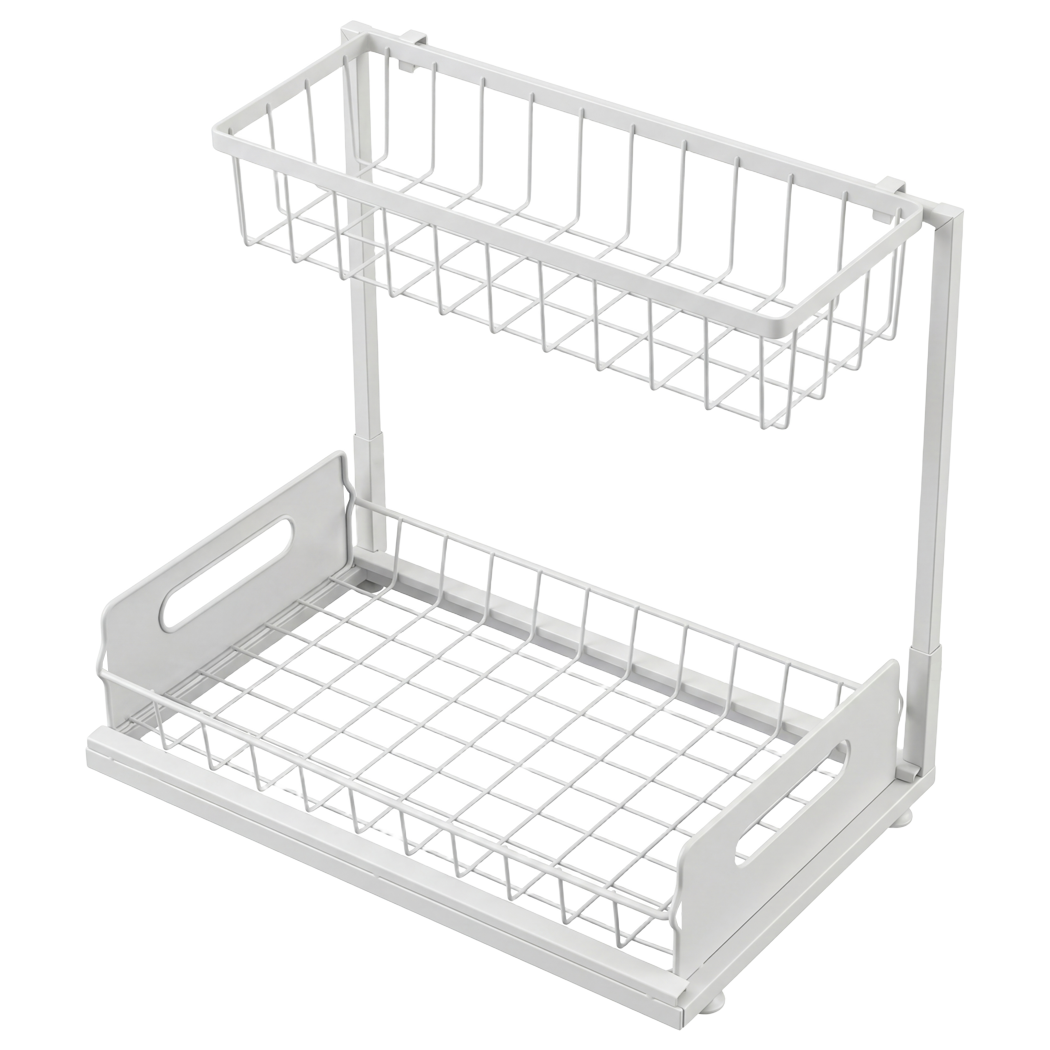 Toque Under Sink Storage Rack Kitchen Cabinet Organiser 2-Tier Shelving Home-2050059015223906312