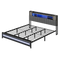 Levede King Bed Frame with Storage Headboard RGB LED-2050056749263753224