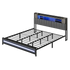 Levede King Bed Frame with Storage Headboard RGB LED-2050056749263753224