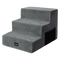 Pawz 3 Steps Pet Stairs Dog Ramp High Density Foam Grey-2006733392930017288