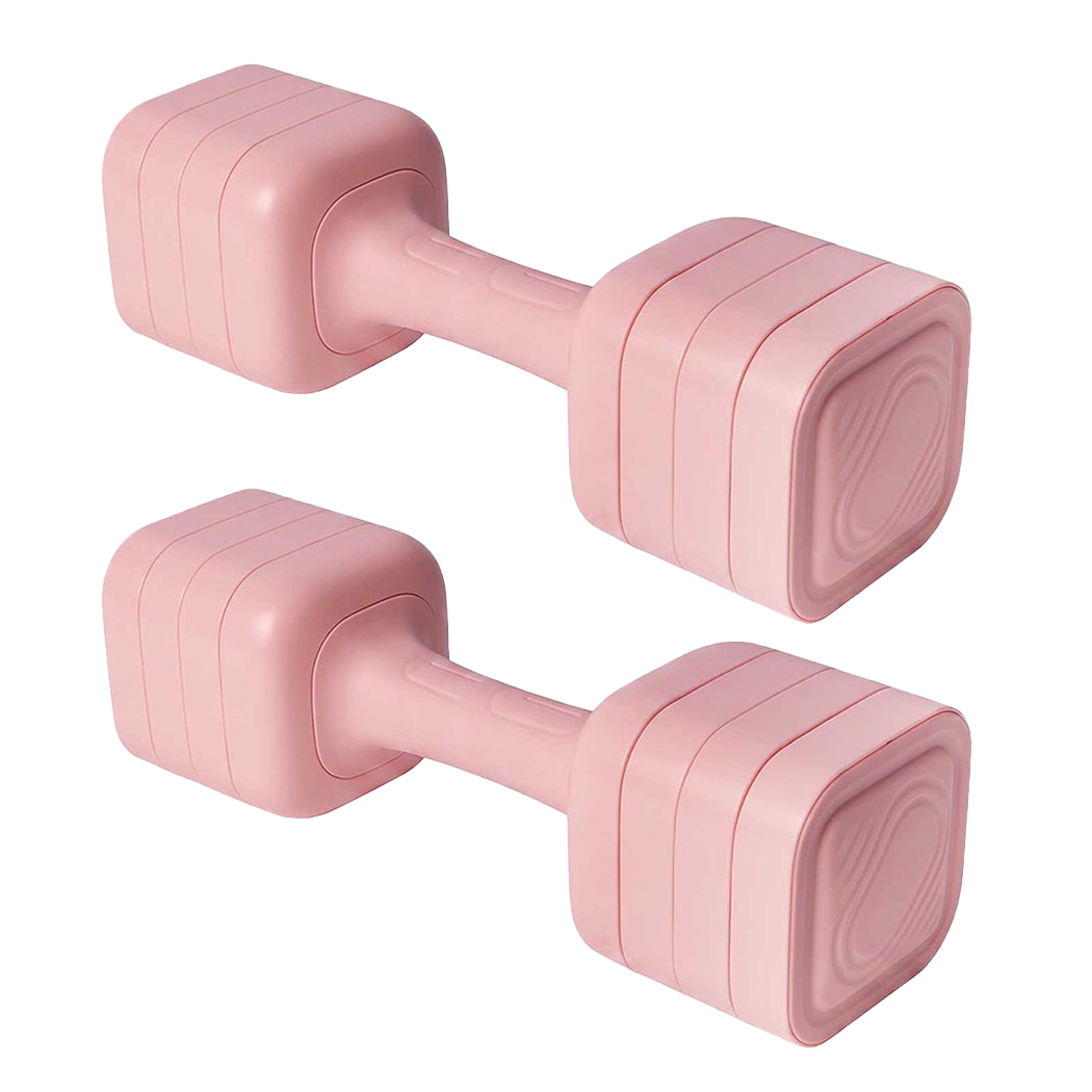 Centra Adjustable Dumbbells Set 2-5kg Quick Lock TPU Grip for Home Workout Pink-2109799599886241801