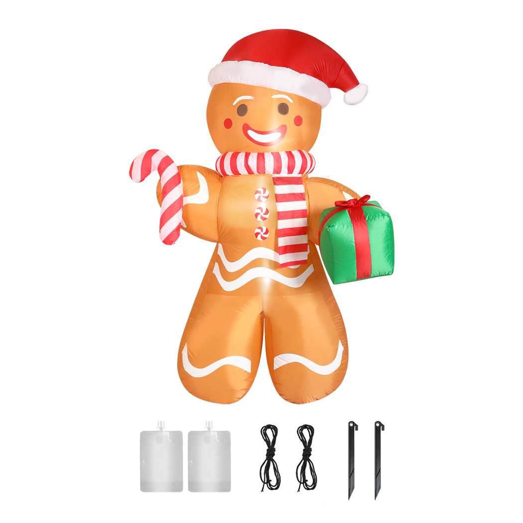 Santaco Christmas Inflatable Outdoor Gingerbread Man 2.5M-1942353655051194376