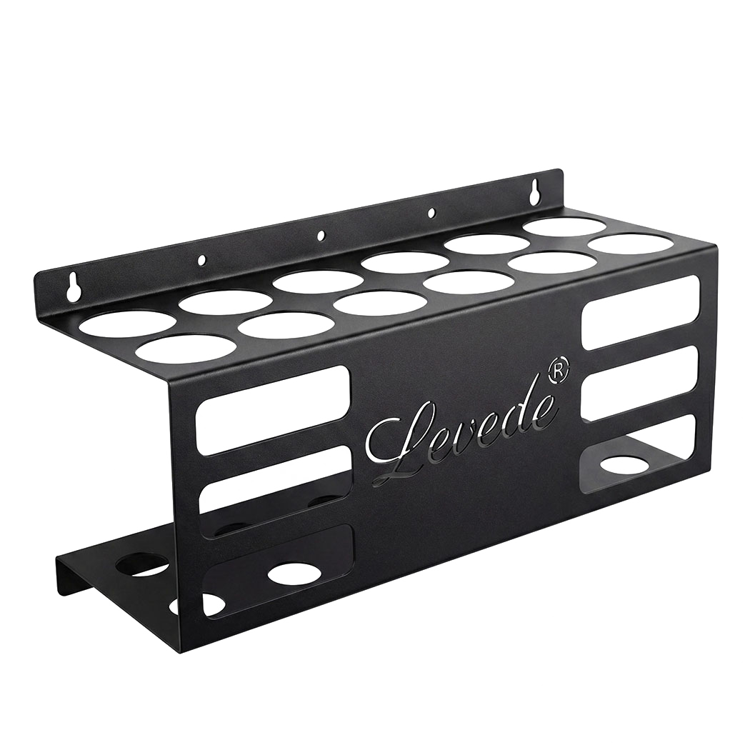 Levede 12 Hole Caulk Holder Wall Mount Silicone Sealant Tube Storage Rack Steel-2100035037025144840