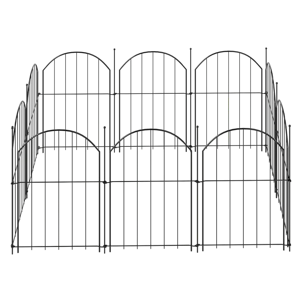 Mountview 10 Pcs Garden Fence Border Rustproof Metal-2050056905753235463
