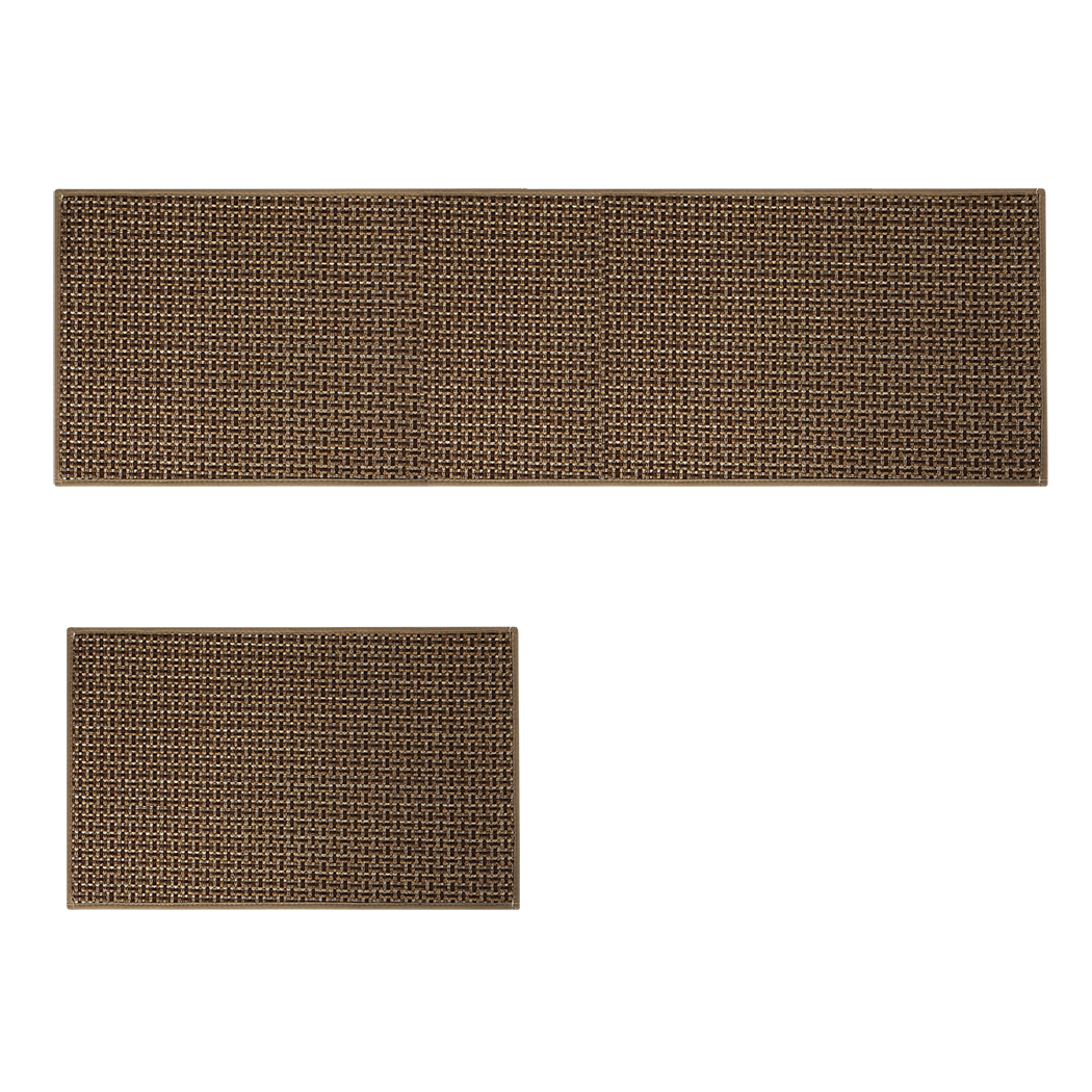 Marlow Kitchen Rug 2PCS Woven Non Slip Absorbent Brown-1894516802025820168