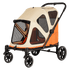 PaWz Dog Stroller Pet Pram Foldable Mesh Ventilated Seat Safety Leash Orange-2100034992506802184