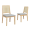 Levede 2x Rattan Dining Chair Solid Wood Lounge-2006732686290456584