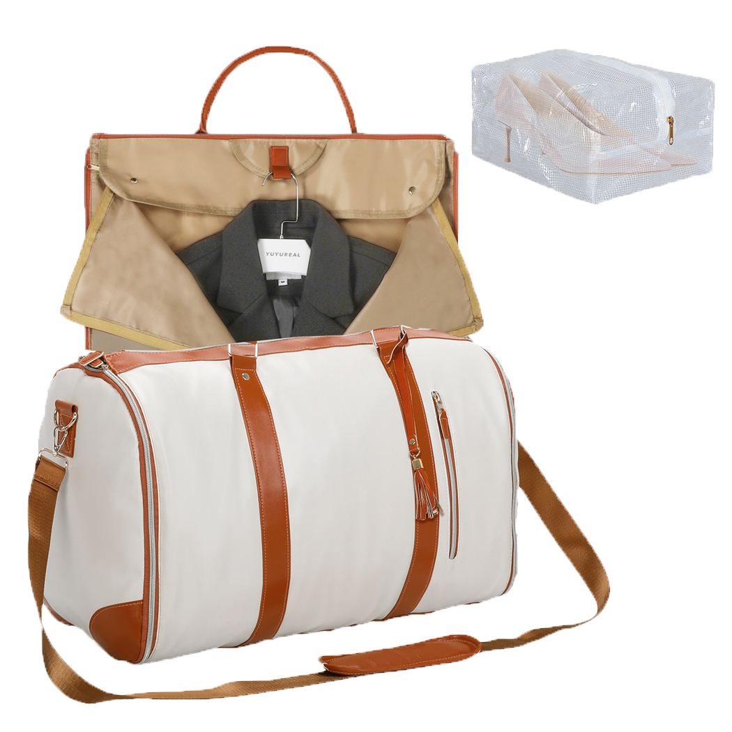 Slimbridge Garment Bags Hanging Suit Duffel Bag Beige-2006732902984978440