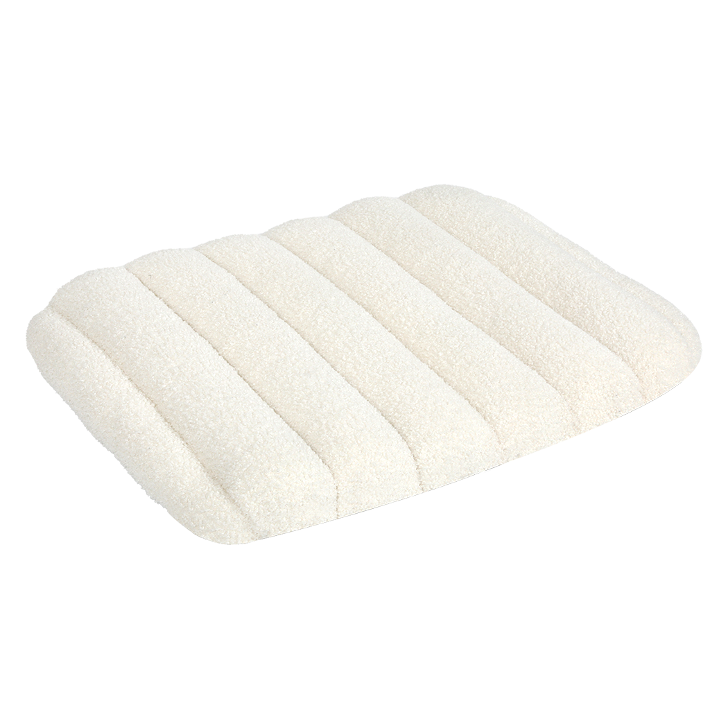 Pawz M Size Orthopedic Dog Bed with Sherpa Plush Removable Cover in White-1919892816901836808