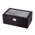 Watch Box 6 Slot Watch Case Jewellry Box PU Leather with Drawer Black-2100034976140627976