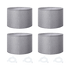 Emitto Lamp Shade 4pc Linen Drum E26 E27 with E14 Rings for Home Decor Grey-2109799596530798601
