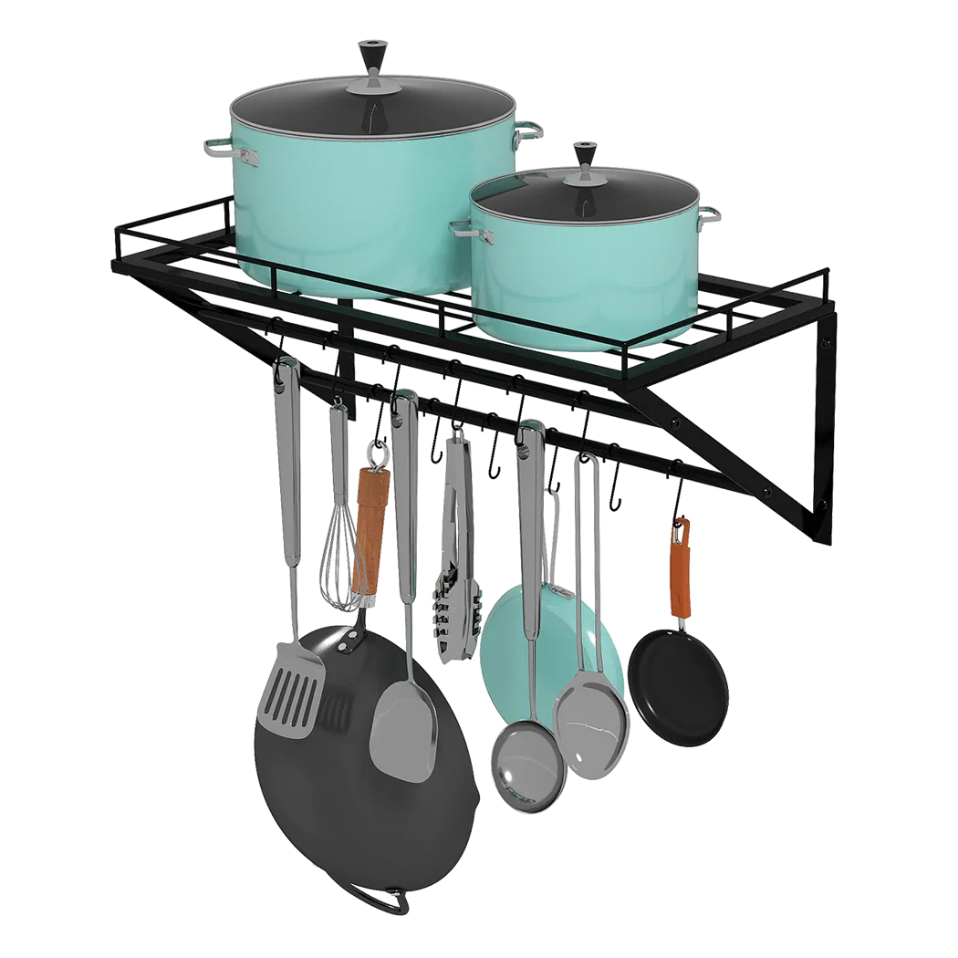 Toque Wall Mounted Pot Pan Rack Multipurpose  Holder-2050056915907645448