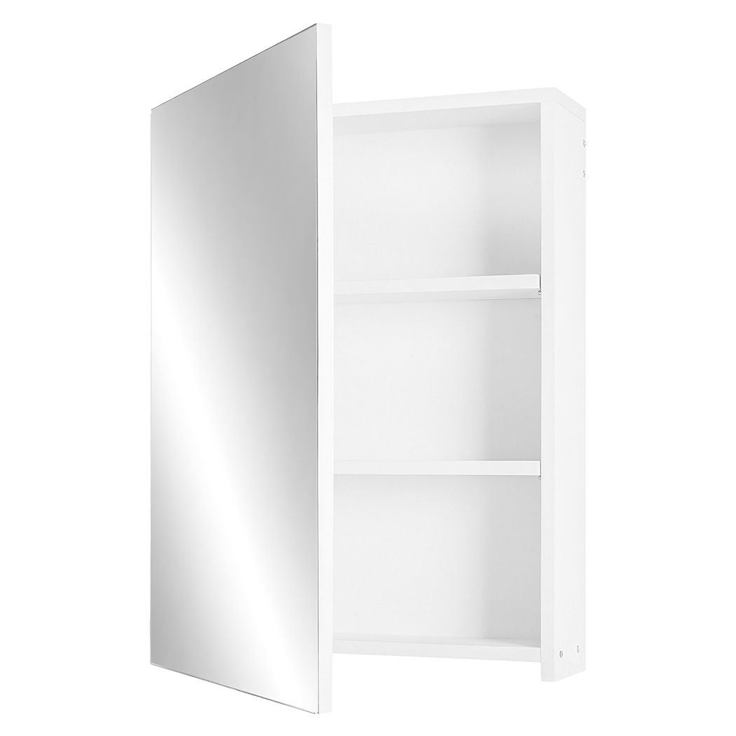 Levede Bathroom Mirror Cabinet Wall Mounted 45cm Adjustable Shelves White-2109799584778358793