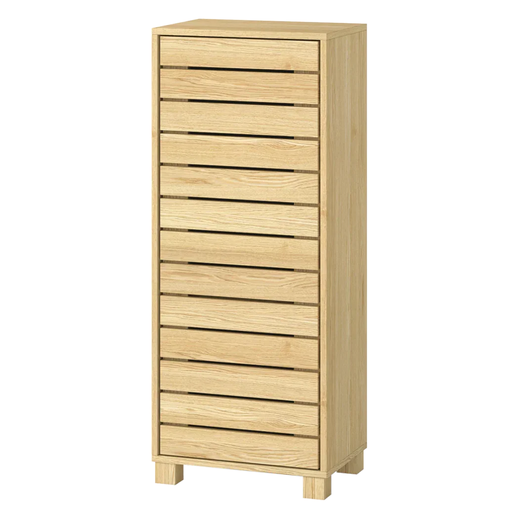 Levede Bathroom Storage Cabinet Handleless Wood Floor Shelf Unit Cupboard Oak-2050056757727858697