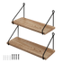 Levede Floating Wall Mounted Shelves Rustic 2Pcs Storage Display Bedroom Kitchen-2050059024308768776