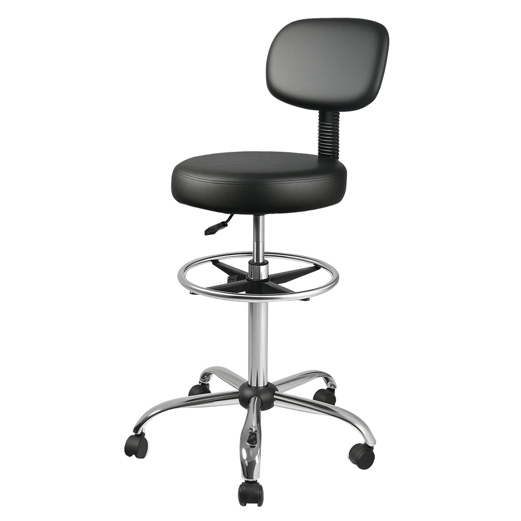 Levede Swivel Office Chair Ergonomic Stool Height Adjustable Footrest Backrest-2050056760940695560