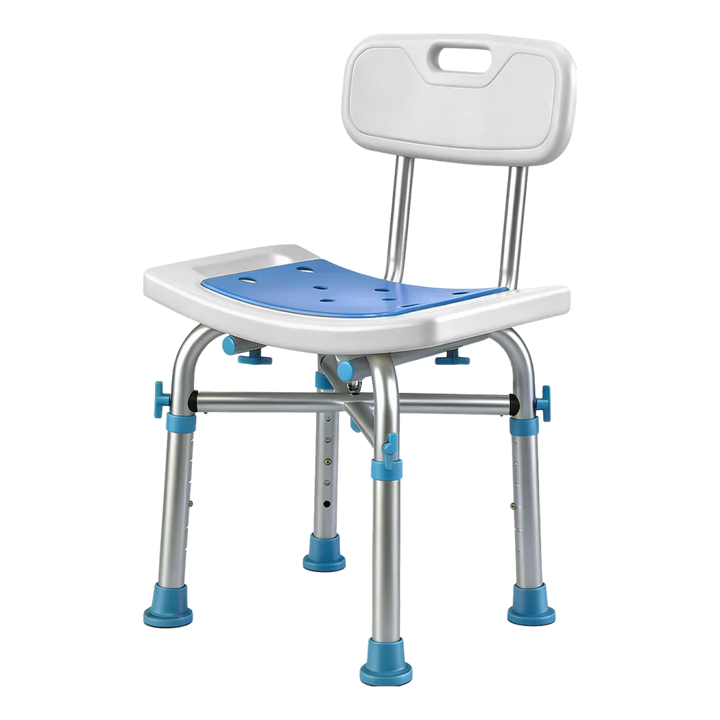 Levede Shower Chair Adjustable Height Safety Seat Bench Bathroom Safety Assist-2050056769769705480