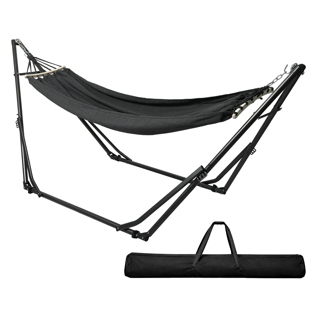 Mountview Foldable Hammock Hanging Chair with Stand Portable 3 Gear Adjustable-2050056768599494664