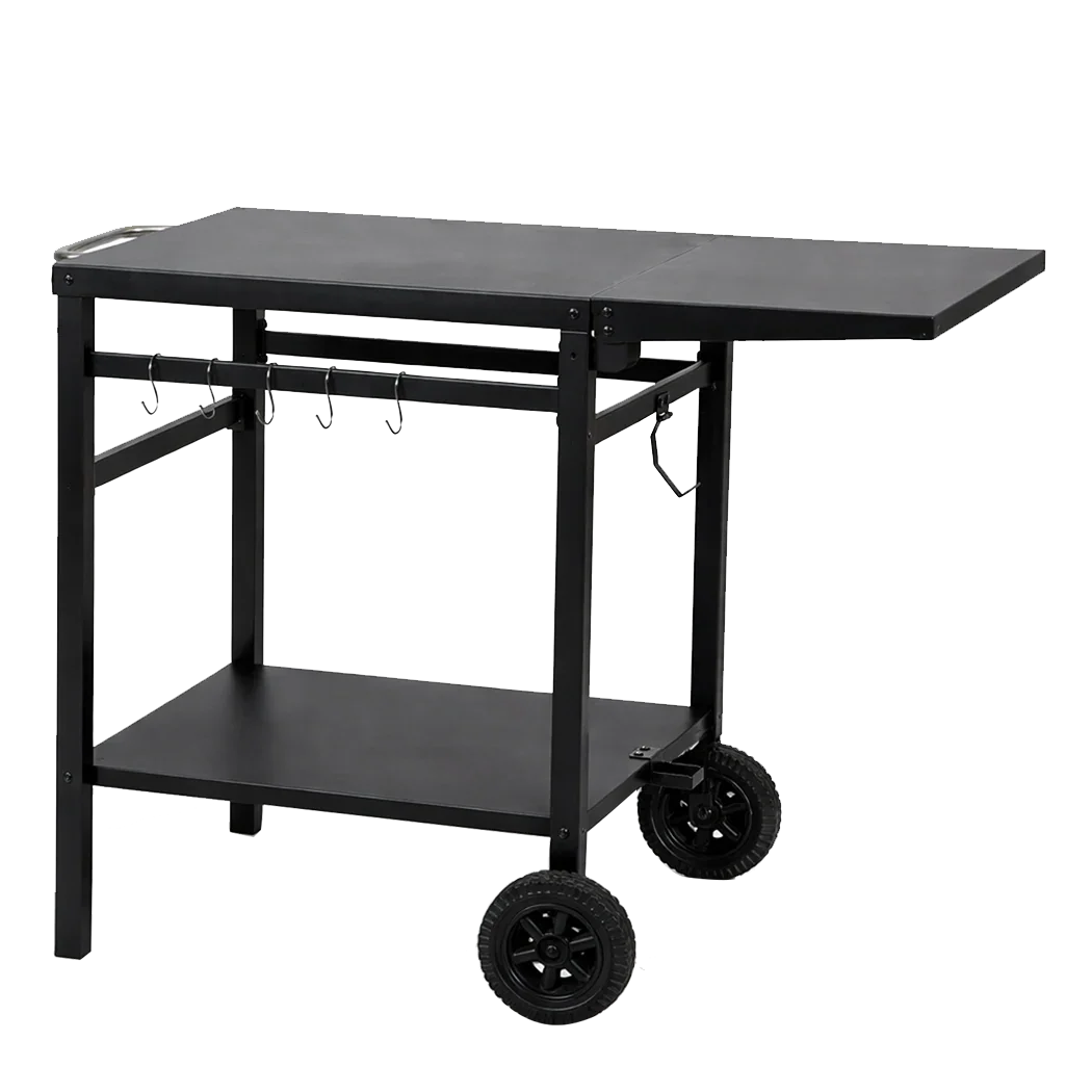 Levede Outdoor Kitchen Cart Mobile Foldable Food Prep BBQ Grill Dining Table-2050059021397921800