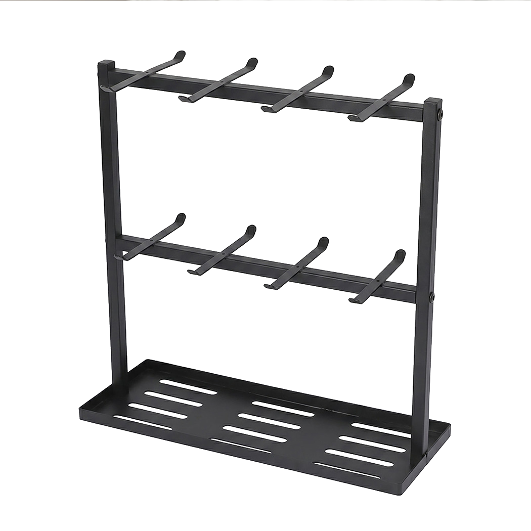 Levede Mug Rack 2 Tier 16 Hook Metal Coffee Cup Holder Stand Organizer Kitchen-2072893556690915336