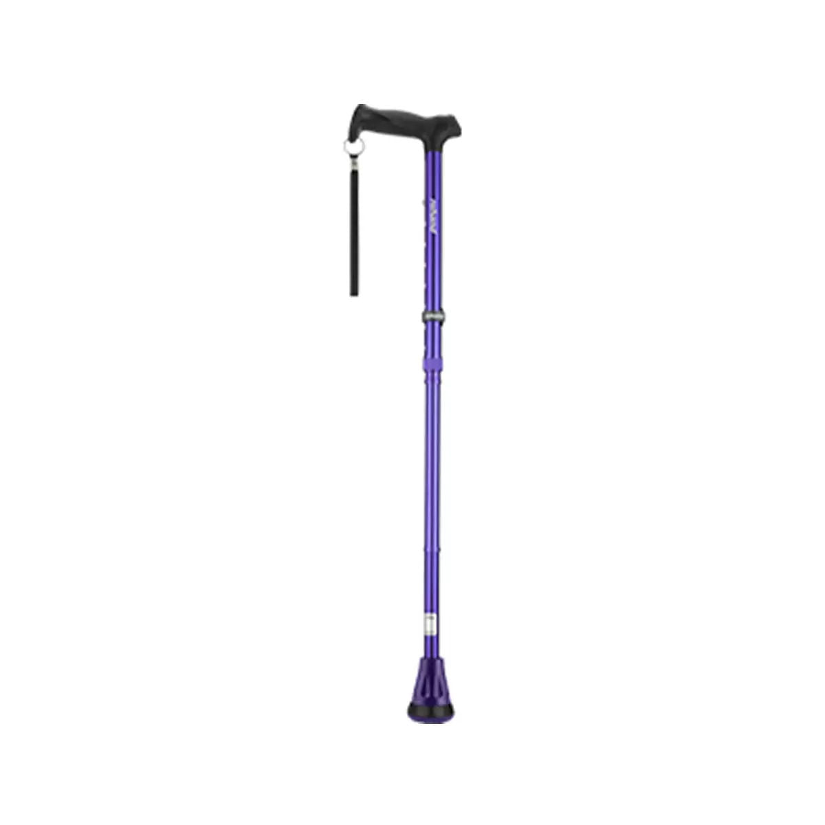Adjustable Purple Walking Stick with Folding Design and Shock Absorbing Tip-2087923993737334785