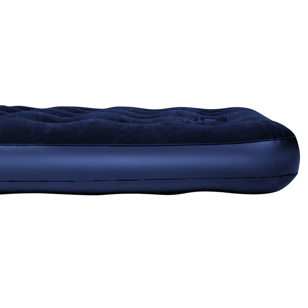 Inflatable Flocked Airbed with Built-in Foot Pump 188x99x28 cm