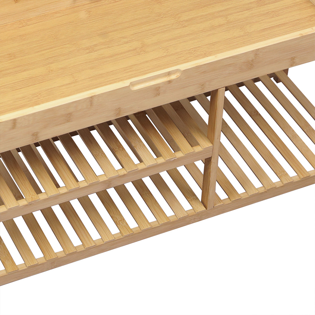 Levede Bamboo Shoe Rack Bench Entryway Seat-1910112204099817477