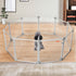 Pet Playpen Transparent Acrylic Clear Folding Dog Fence Kennel 10 Panel