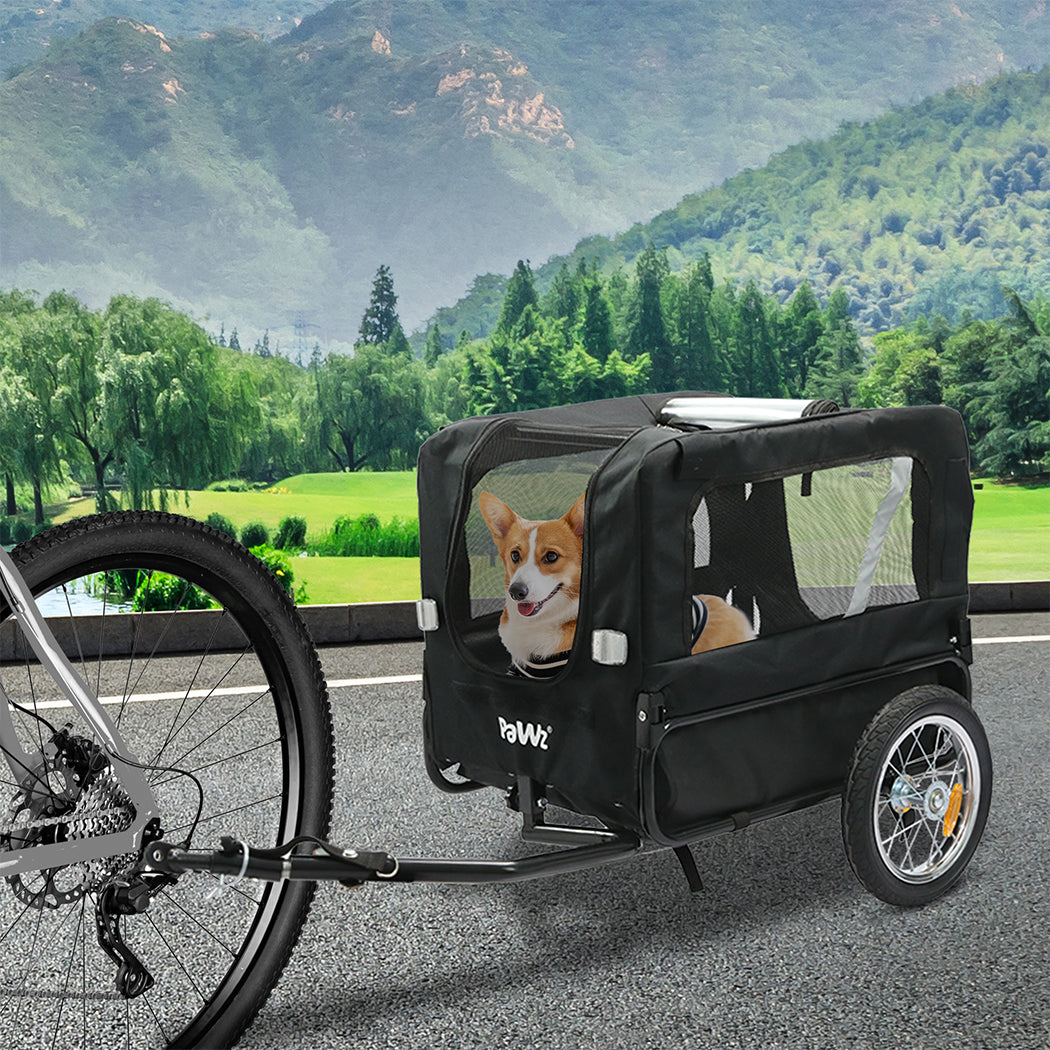 PaWz Pet Stroller Bike Trailer 2-IN-1 Sunroof-1910112547302936582