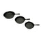 Set of 3 BBQ Steak Pans Cast Iron