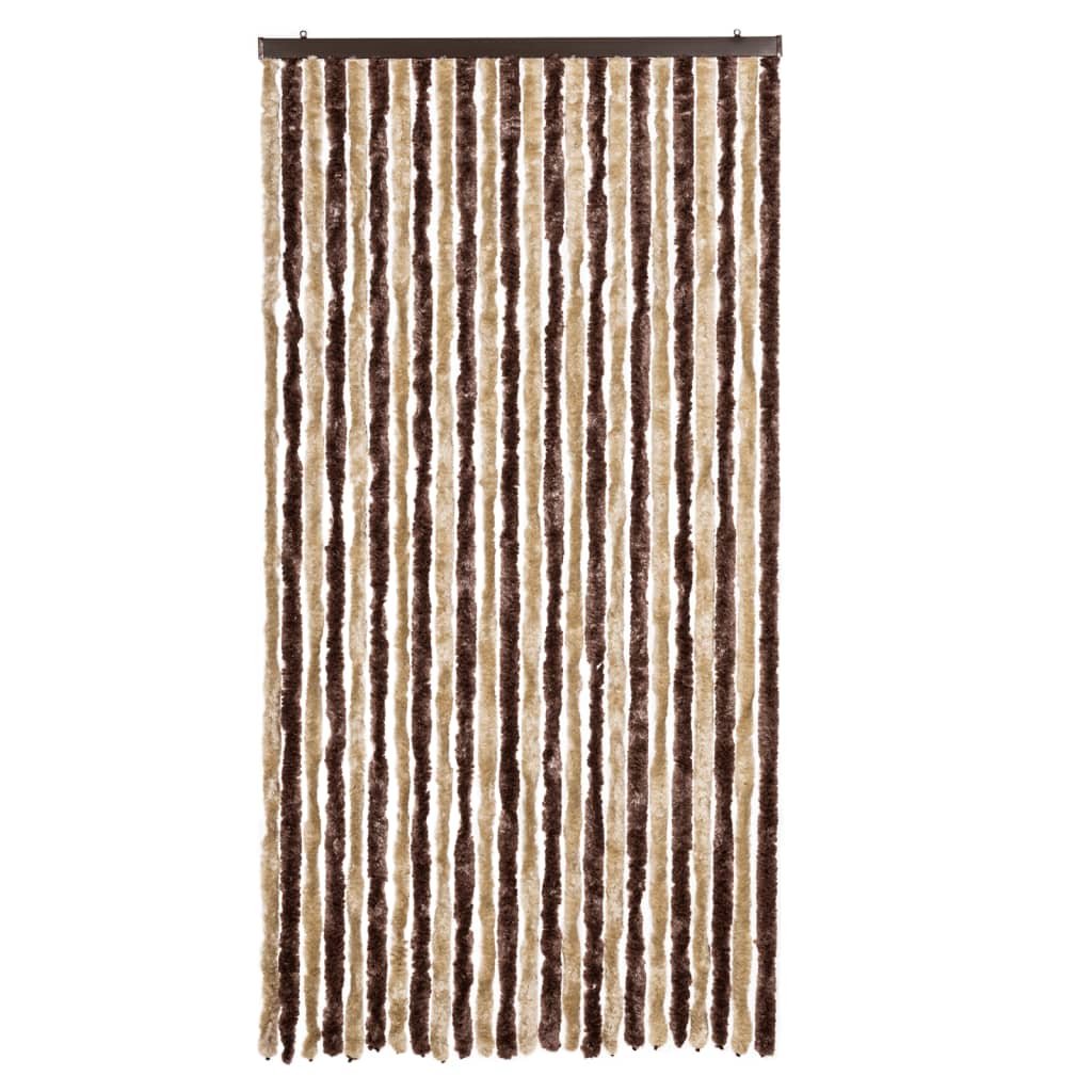 Insect Curtain Beige and Light Brown 100x220 cm Chenille