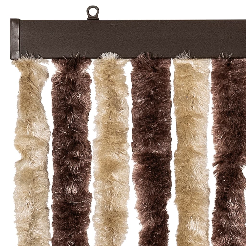 Insect Curtain Beige and Light Brown 100x220 cm Chenille