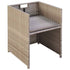 Garden Chairs 2 pcs with Cushions and Pillows Poly Rattan Beige