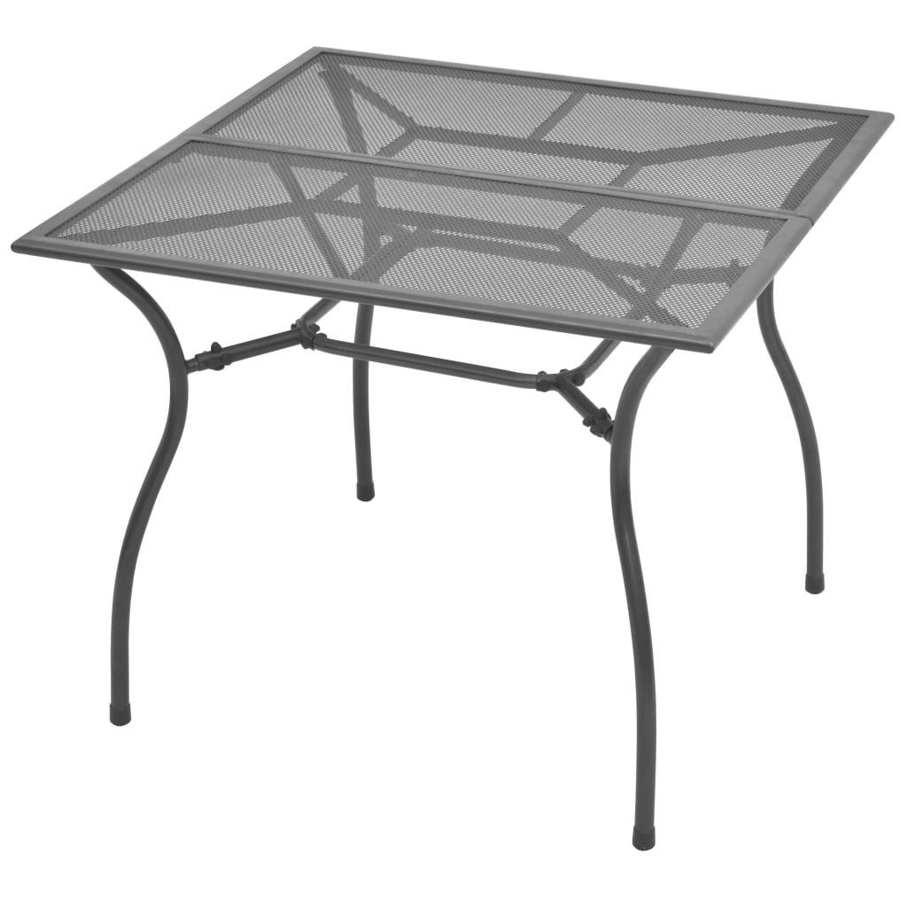 Garden Table 90x90x72 cm Steel Mesh