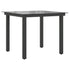 Garden Table Black 80x80x74 cm Aluminium and Glass